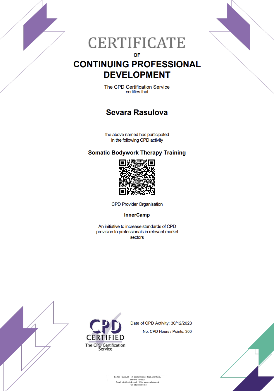 CPD Certificate